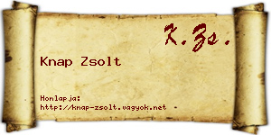 Knap Zsolt névjegykártya